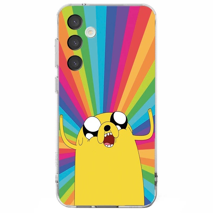 Husa telefon compatibila cu Samsung Galaxy S25, Viceversa, model Rainbow Jake Adventure Time, Silicon, TPU