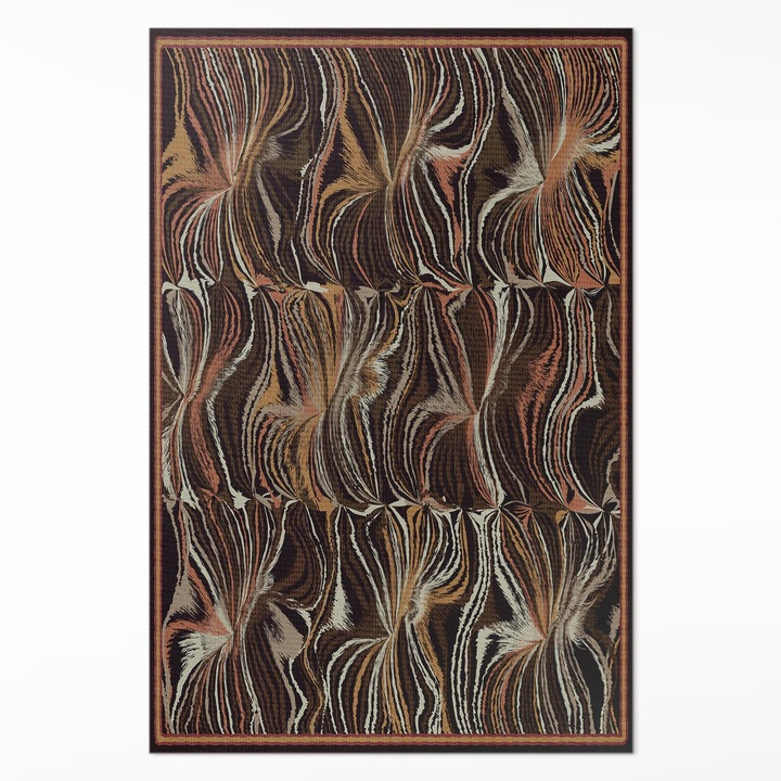 Covor interior din vinil, Wallfluent, Forme abstracte, Maro, 60 x 90 cm, 010260360570000033222