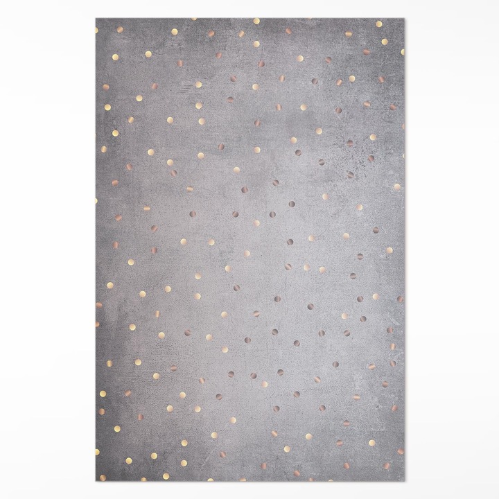 Covor de vinil acasa, Wallfluent, Puncte deschise si intunecate, Gri, 60 x 90 cm, 010260360570000020187