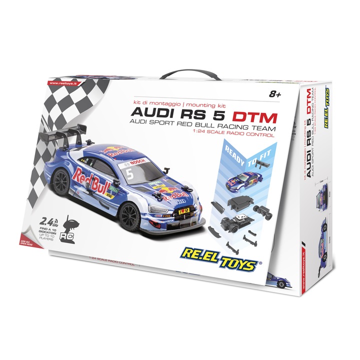 Set montaj Audi RS5 Red Bull Racing, 1:24, rosu, 200mm