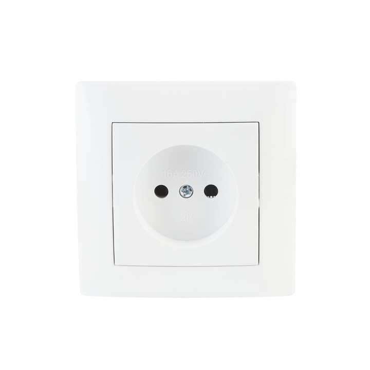 Priza simpla, vcx, alb