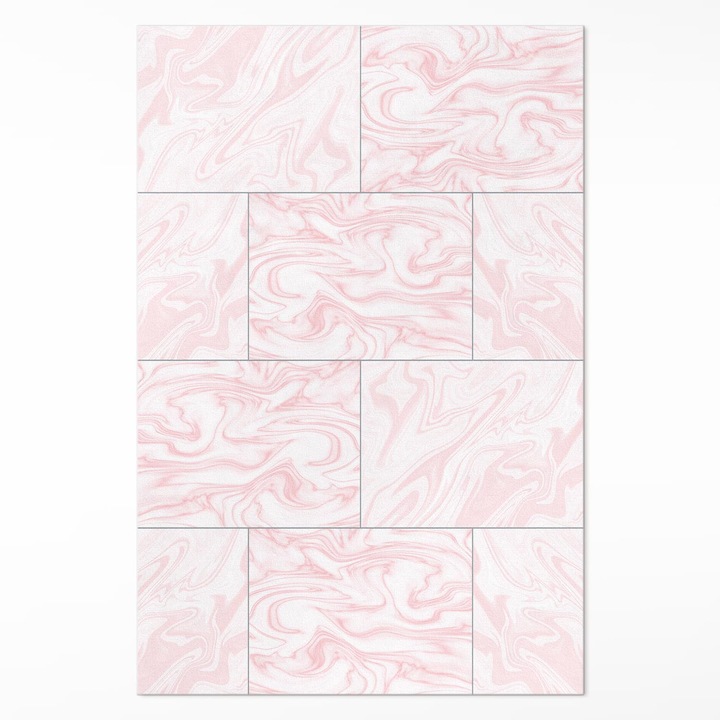 Covor de vinil, Wallfluent, Marmura, Roz, 120 x 180 cm, 010260360160000057051