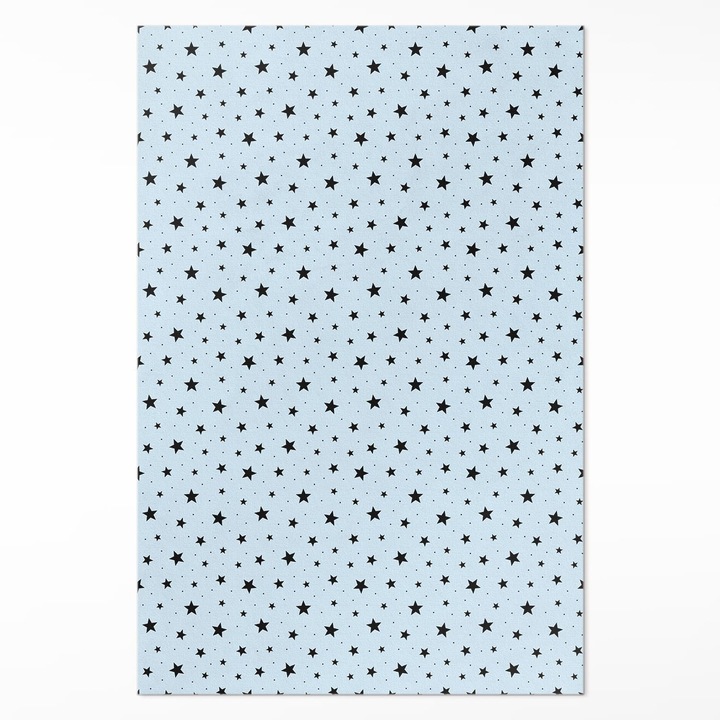 Covor de vinil acasa, Wallfluent, Stele negre, Albastru, 120 x 180 cm, 010260360160000033533