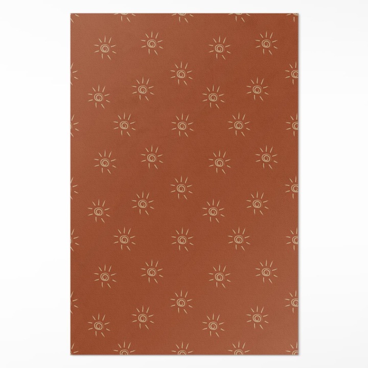 Covor de vinil, Wallfluent, Soare, Maro, 120 x 180 cm, 010260360160000033494