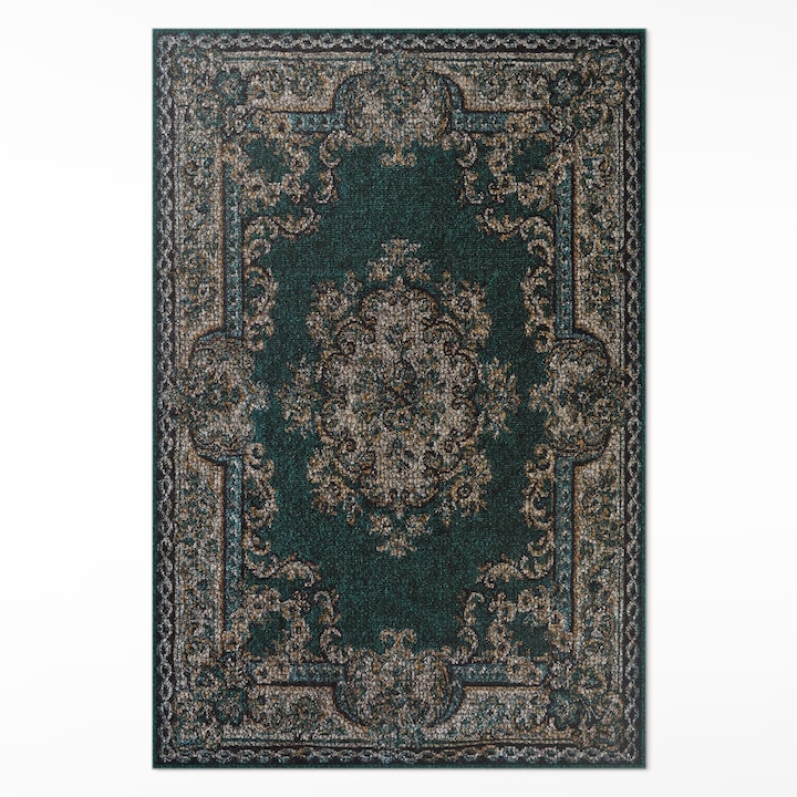 Covor de vinil, Wallfluent, Stil decorativ persan, Verde pal, 80 x 120 cm, 010260360650000029740