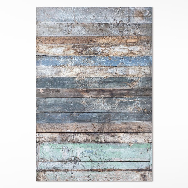 Covor de vinil acasa, Wallfluent, Scanduri rupte, Albastru, 120 x 180 cm, 010260360160000057124