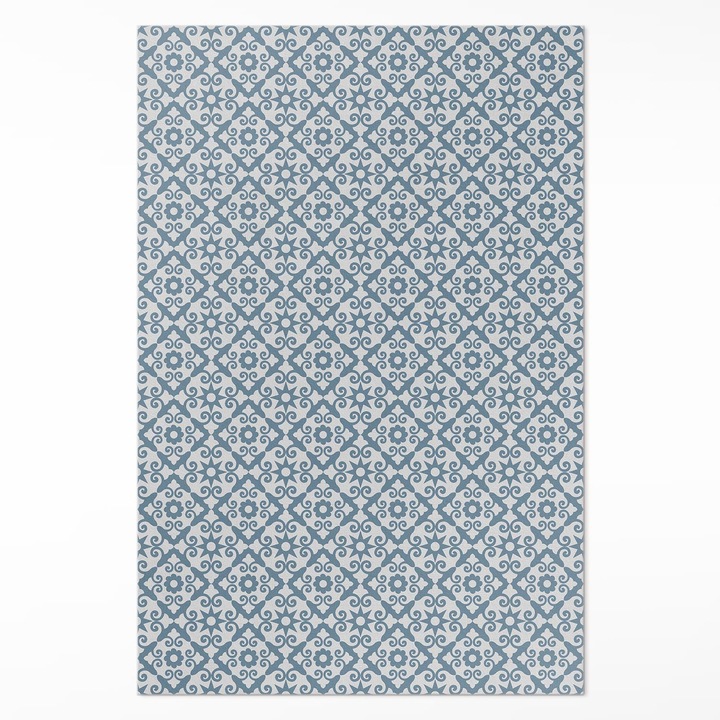 Covor de vinil acasa, Wallfluent, Mozaic ornamental, Gri, 120 x 180 cm, 010260360160000033523