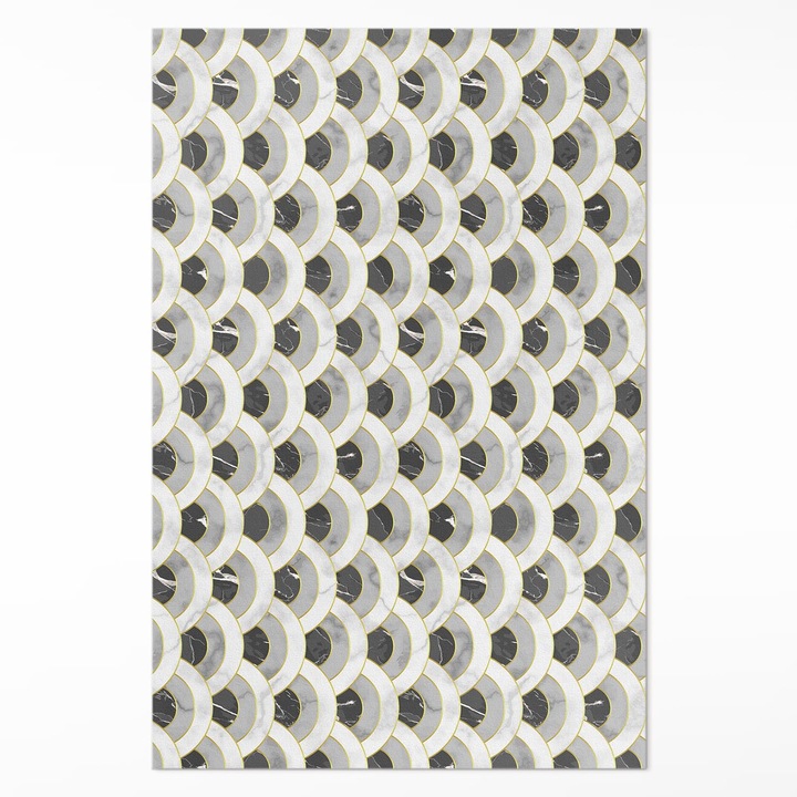 Covor de vinil, Wallfluent, Solzi de piatra, Gri, 60 x 90 cm, 010260360570000033348