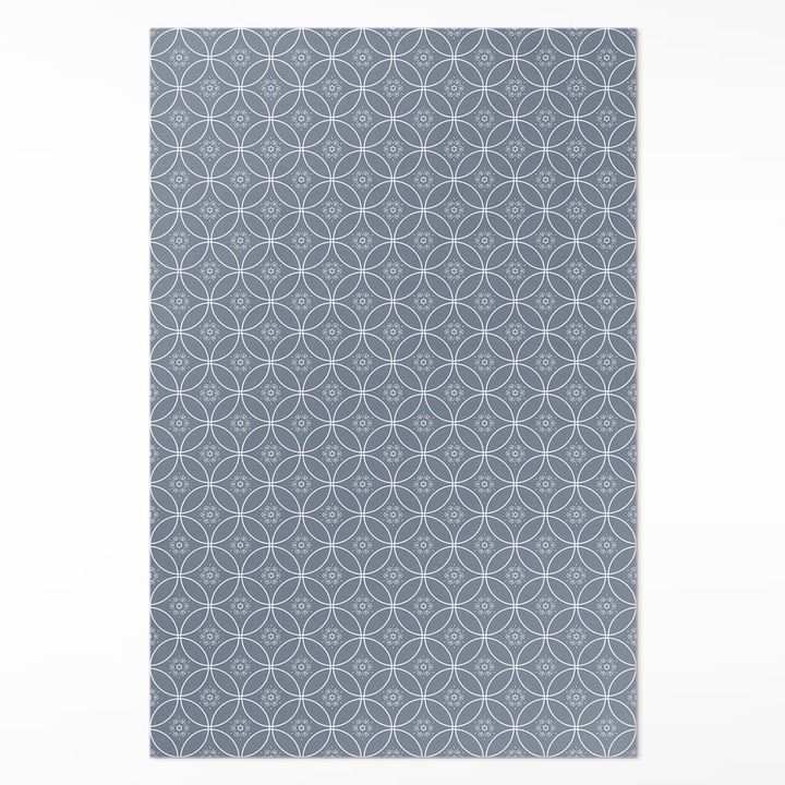 Covor de vinil acasa, Wallfluent, Model de zale, Albastru, 120 x 180 cm, 010260360160000033489