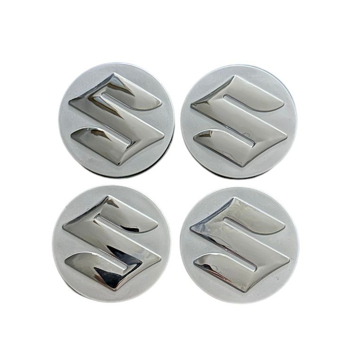 Set 4 Capace jante aliaj Suzuki 54mm Argintii