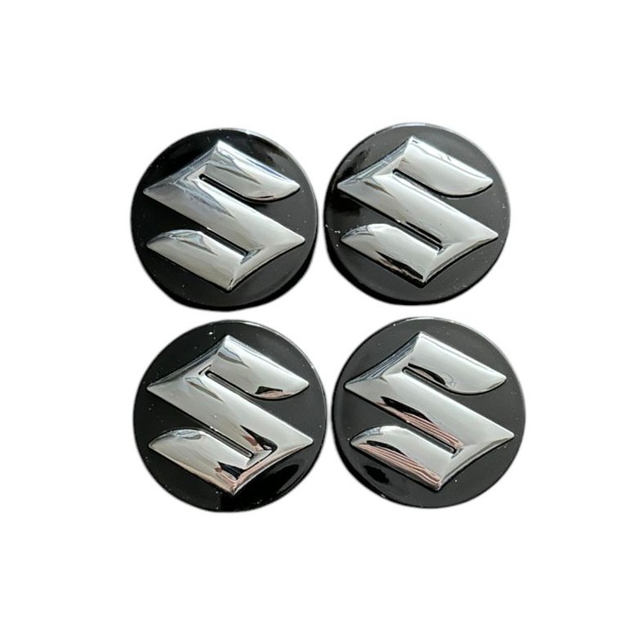 Set 4 Capace jante aliaj Suzuki 54mm Negru