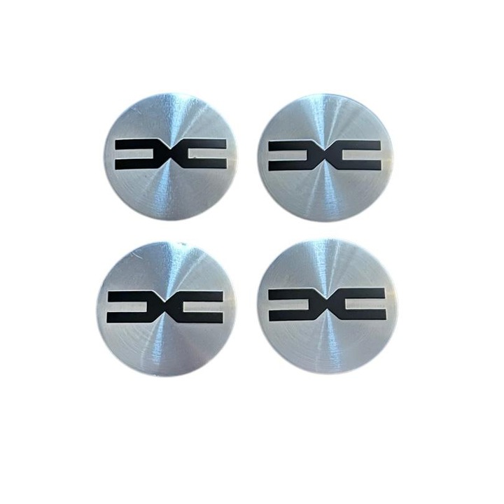 Комплект 4 капачки 56 мм Dacia DC Silver съвместими/резервни алуминиеви джанти