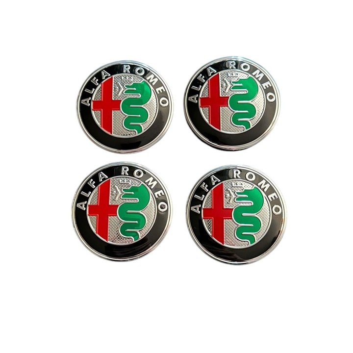 4 db keréksapka készlet 57 mm külső, 54 mm belső Alfa Romeo kompatibilis/csere könnyűfém keréktárcsa