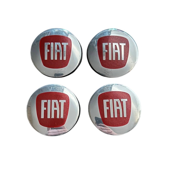 Set 4 capace roti 57mm exterior, 54mm interior Fiat compatibil/inlocuitor janta aliaj