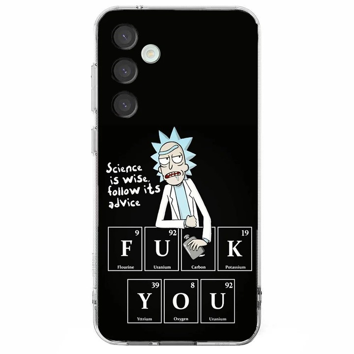 Husa telefon compatibila cu Samsung Galaxy A26, Viceversa, model Science is wise Rick, Silicon, TPU