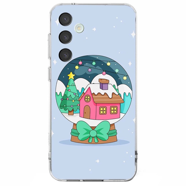 Husa telefon compatibila cu Samsung Galaxy S24 FE, Viceversa, model Snowglobe Gift, Silicon, TPU