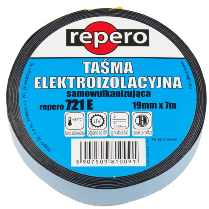 Banda izolatoare Repero, 19mmx7m, 721, negru