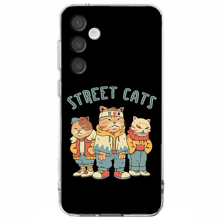 Husa telefon compatibila cu Samsung Galaxy S24 FE, Viceversa, model Street cats, Silicon, TPU