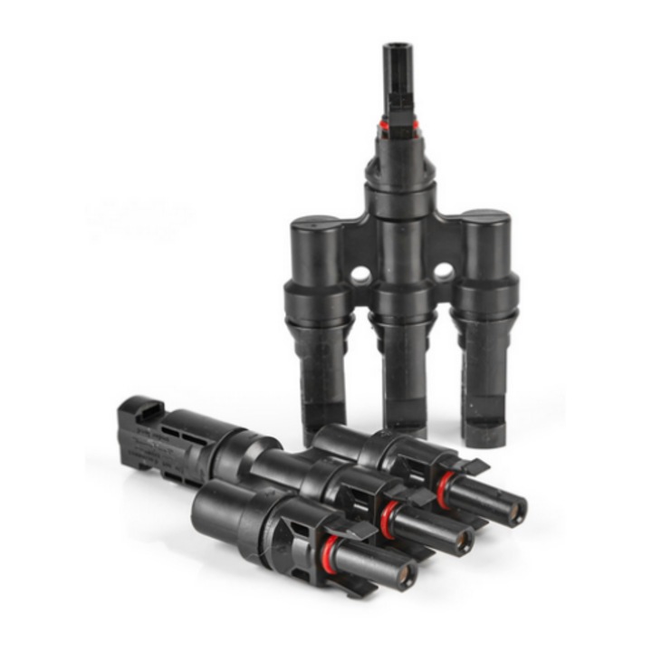 Conector MC4, Vcx, pentru sisteme fotovoltaice, rezistent la intemperii