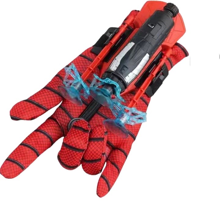 Manusa Spiderman pentru copii, Virtual Trend®, cu trei ventuze, marime universala