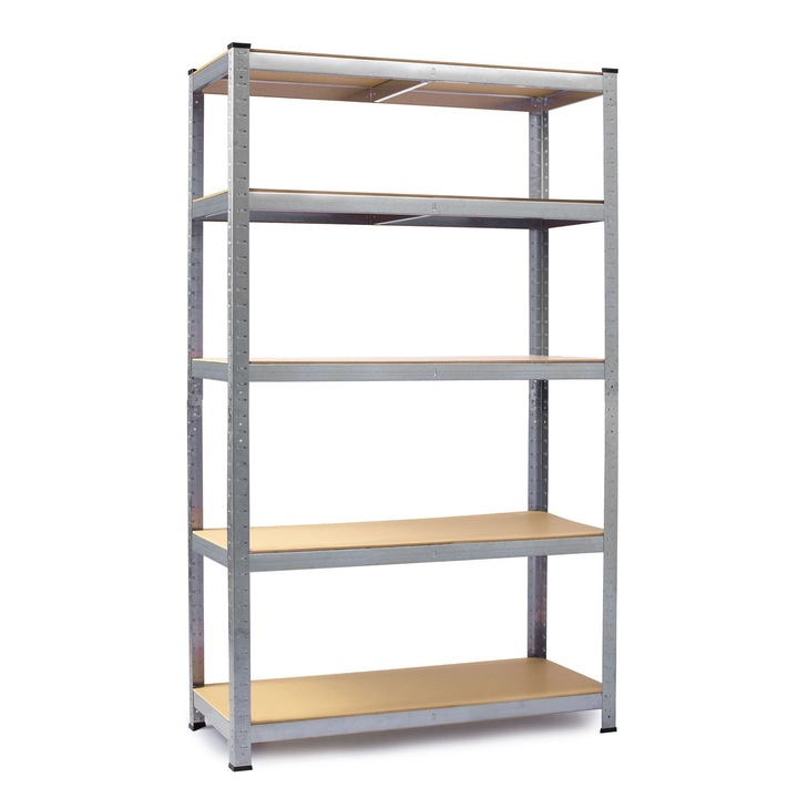 Fém tárolópolc Humberg 4840, 150x75x30 cm, 200 kg, acél, állítható