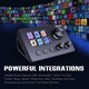 Stream Deck Macro Pad за компютър с тройни въртящи се копчета и 6 LCD бутона, USB-C, черен