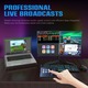 Stream Deck Macro Pad за компютър с тройни въртящи се копчета и 6 LCD бутона, USB-C, черен
