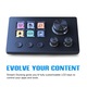 Stream Deck Macro Pad за компютър с тройни въртящи се копчета и 6 LCD бутона, USB-C, черен