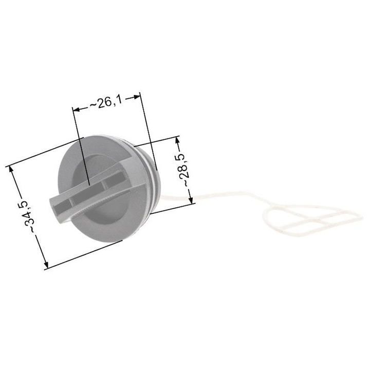Capac rezervor de combustibil Cedrus Polska, pentru drujba Nac Cs4500 Cs5200 Nz105