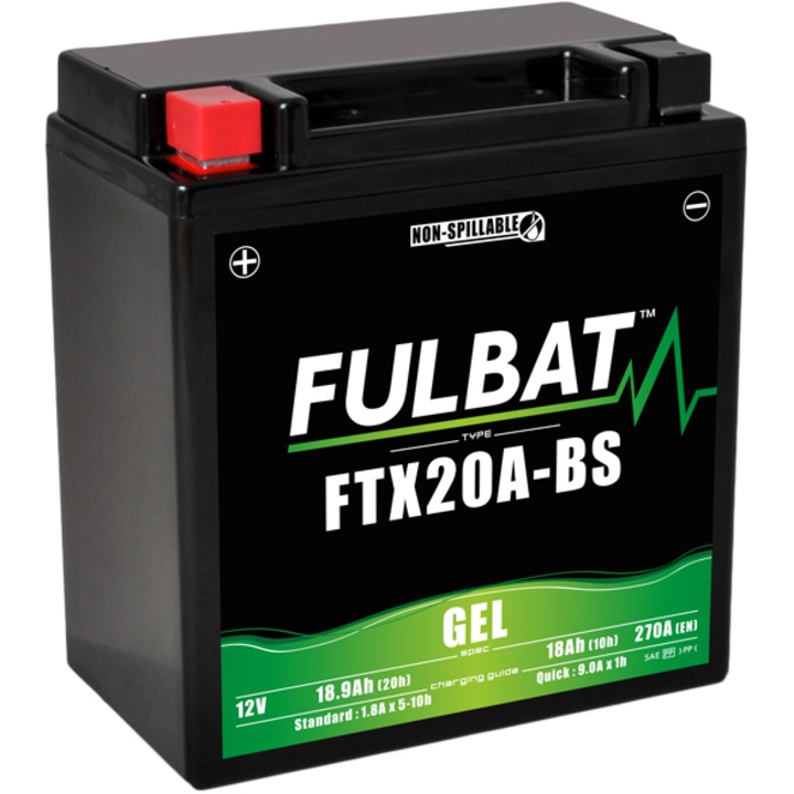 Baterie FULBAT YTX20A-BS, 12V, 18.9Ah, 270A, fara intretinere