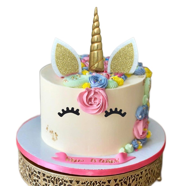Decoratiune Tort Deluxe Magical Unicorn, Multicolor
