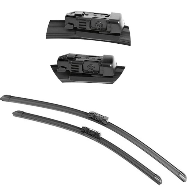 Set stergatoare geam auto AjieQaQ pentru VW Passat, Jetta, Golf V, Golf VI, Skoda Yeti, 24"+19", cauciuc natural,60+47.5cm