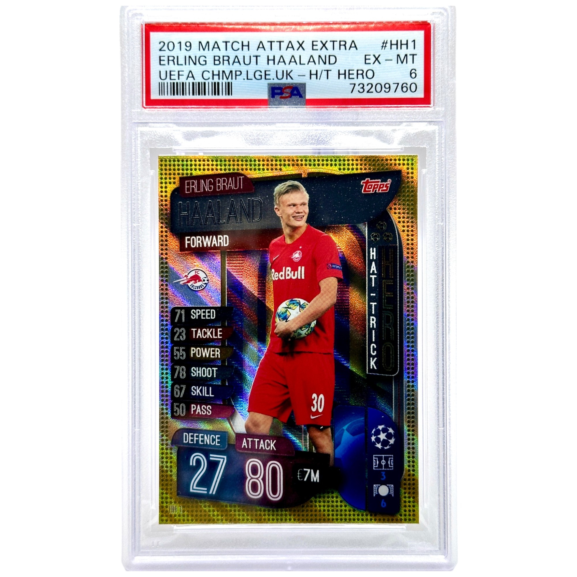 Cartonas de fotbal Topps Erling Haaland 2019 Topps Match Attax