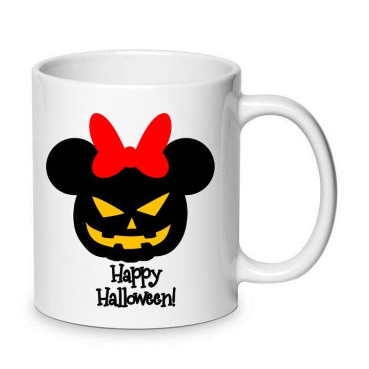 Cana ceramica Disney Minnie Mouse Halloween 330ml, design dovleac