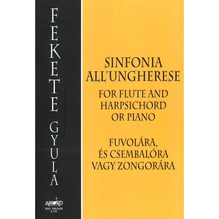SIMFONIE UNGUREASCĂ PENTRU FLAUT ȘI CLAVECIN SAU PIAN