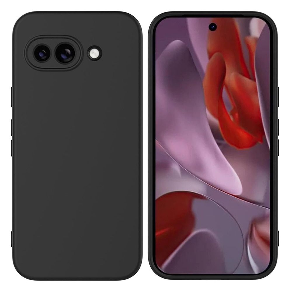 BestCase® Husa pentru Google Pixel 9a, Slim SIlicon 0.8MM, Protectie Camera, Rezistenta la uzura, Negru mat