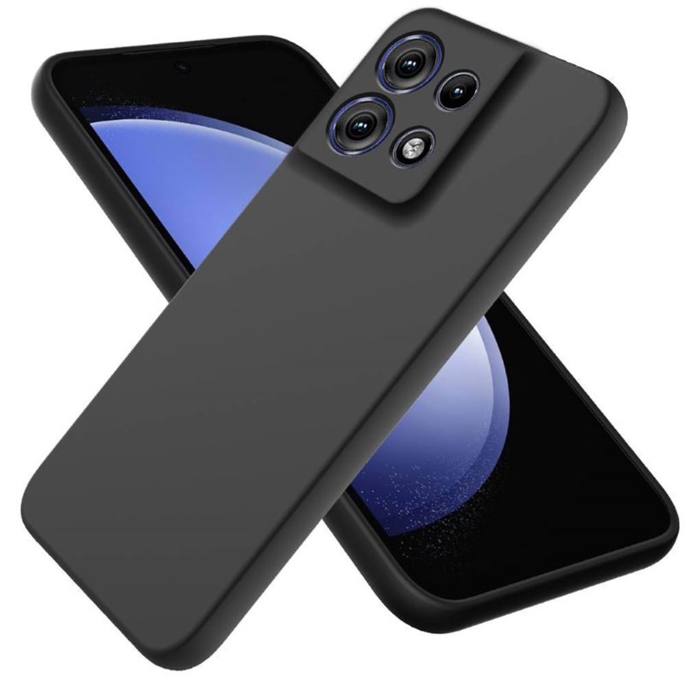 BestCase® Husa pentru Motorola Moto G15, Slim SIlicon 0.8MM, Protectie Camera, Rezistenta la uzura, Negru mat