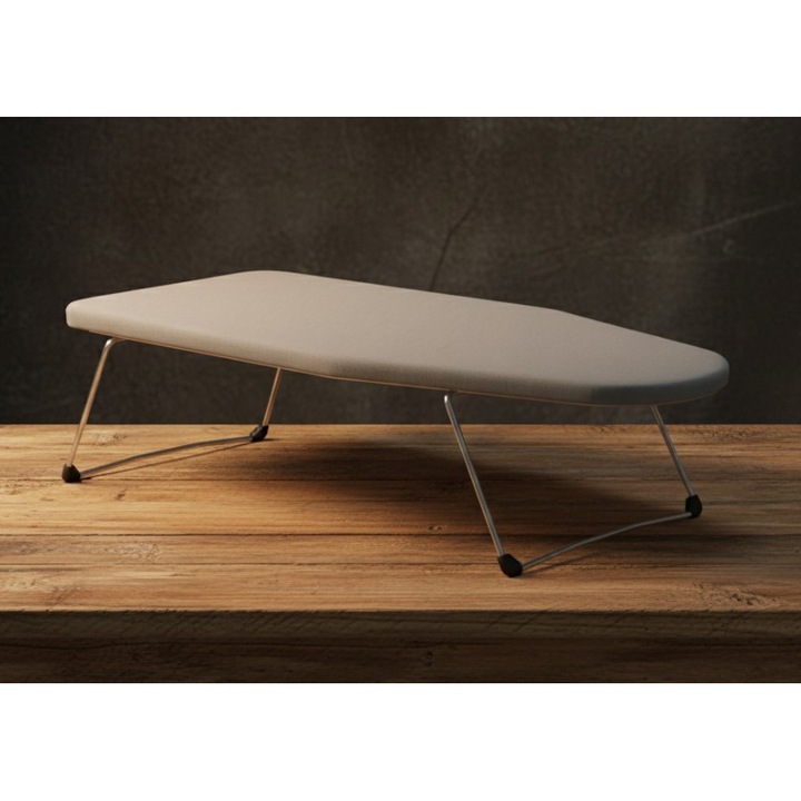 Masa de calcat mini, SyaMAG, otel inoxidabil, husa din bumbac, 74x30x15 cm