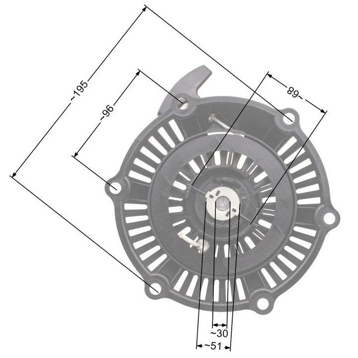 Redresor auto CEDRUS Parts, Stiga GGP SV200, 195mm, 6 montaj, 118550161/1