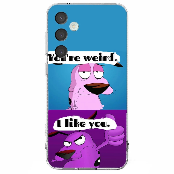 Husa telefon compatibila cu Samsung Galaxy S24 FE, Viceversa, model Weird Cuorage the cowardly dog, Silicon, TPU