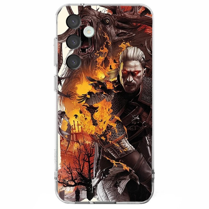 Husa telefon compatibila cu Samsung Galaxy S24 FE, Viceversa, model Wid Hunt The Witcher, Silicon, TPU