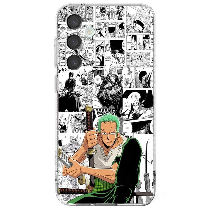 Калъф за телефон, съвместим със Samsung Galaxy S25 Ultra, Viceversa, Zoro Roronoa manga One Piece pattern, Silicone, TPU