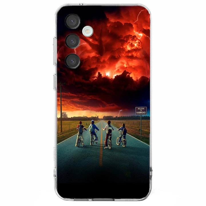Husa telefon compatibila cu Samsung Galaxy S25, Viceversa, model Upside Down Stranger Things, Silicon, TPU
