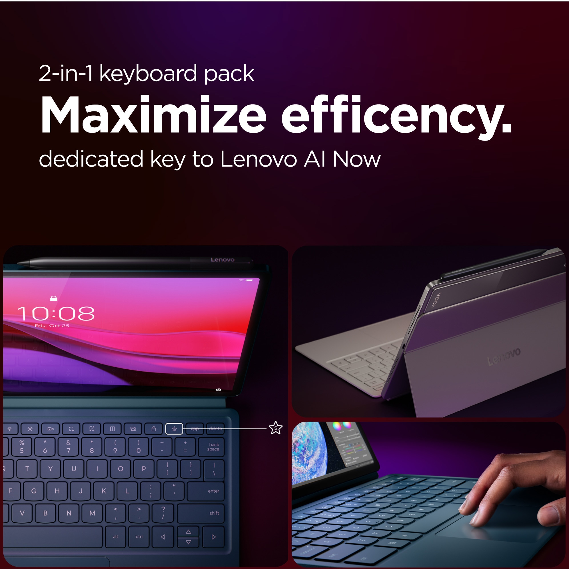 Tableta Lenovo Yoga Tab Plus, Octa-Core, 12.7
