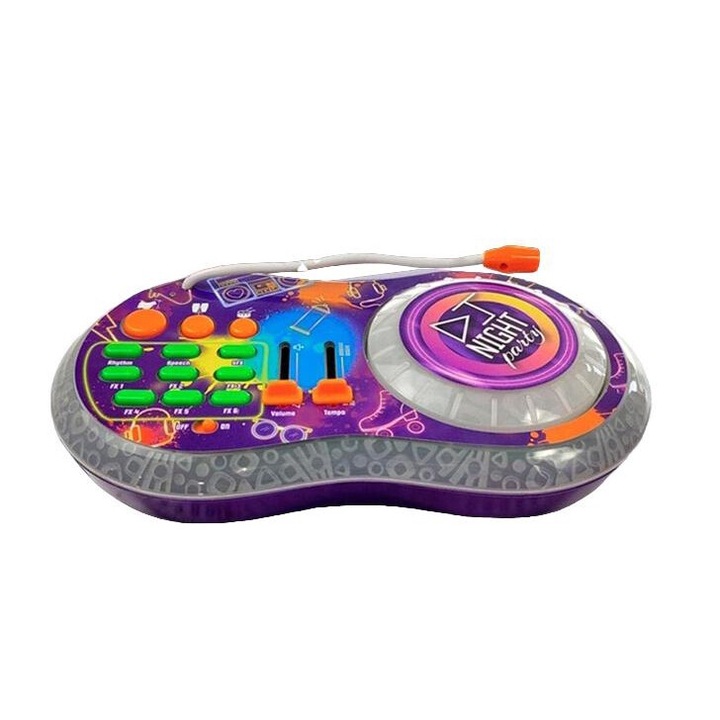 DJ пулт за деца, Gotel, цветни LED светлини, 32x18.5x6cm, многоцветен