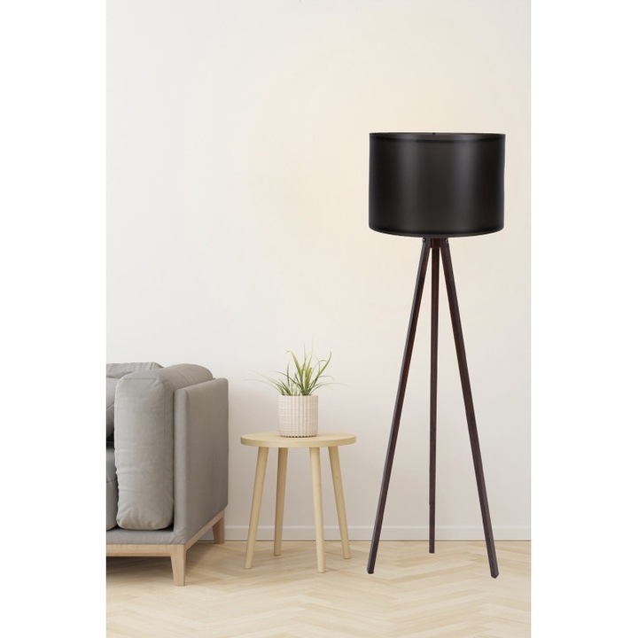 Lampadar Model 104, Negru/Nuc