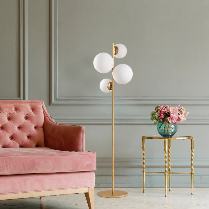 Lampadar Model Fazli-10523, Negru/Vintage