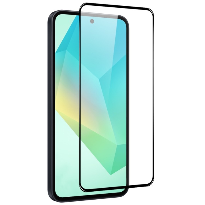 Скрийн протектор за Samsung Galaxy A36, 9D закалено стъкло, черни ръбове