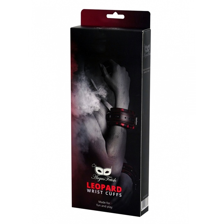 Set catuse pentru incheieturi, Argus, leopard, 22x5.5cm, fara nichel