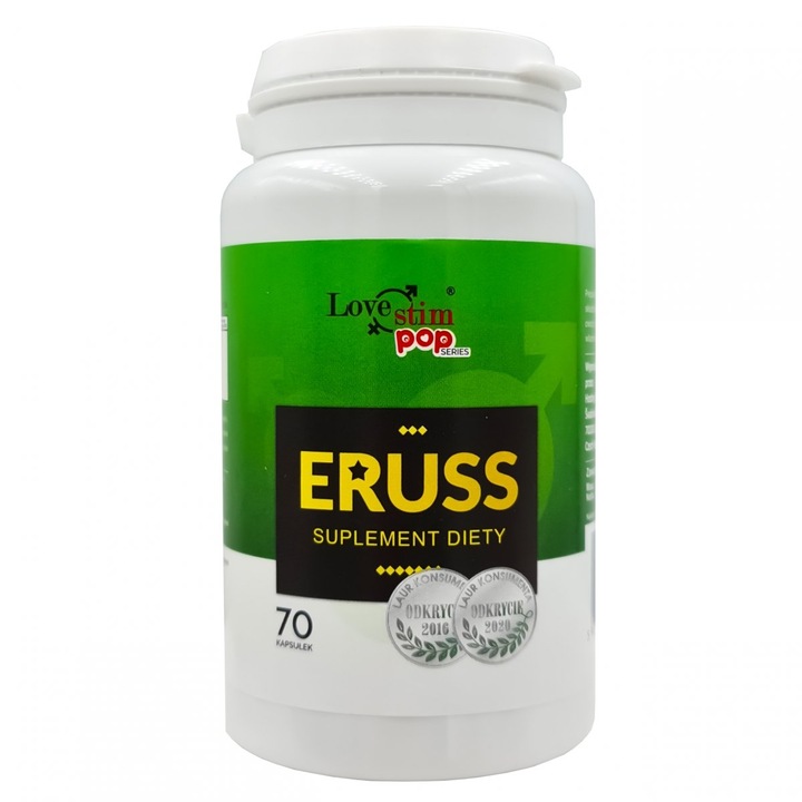 Supliment dietetic Eruss 70 capsule, LoveStim, pentru potenta si erectie, imbunatateste placerea, natural